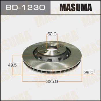 Диск тормозной передний Masuma BD1230