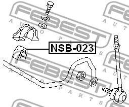 Втулка стабилизатора NISSAN 546135V002