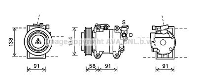 Компрессор кондиционера AVA DNK344