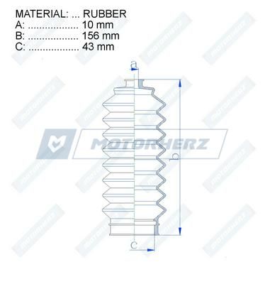 Пыльник рулевой рейки MotorHerz RDZ0579MG