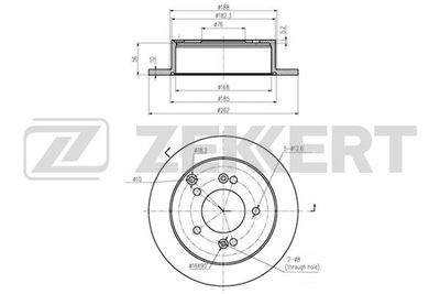 Диск тормозной задний Zekkert BS5273
