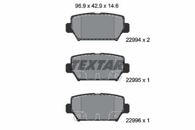 Комплект колодок для дискового тормоза TEXTAR 2299401
