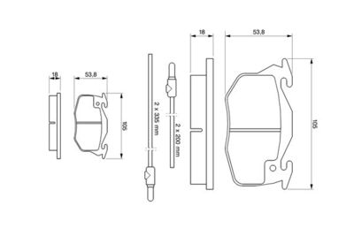 Колодки тормозные дисковые передние BOSCH 0986461763