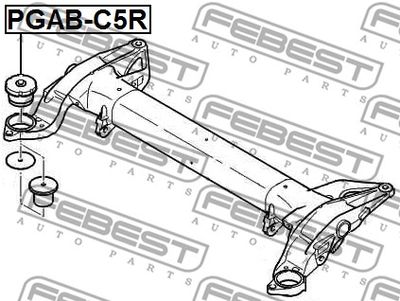 Сайлентблок задней балки FEBEST PGABC5R