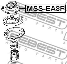 Опора амортизатора переднего FEBEST MSSEA8F