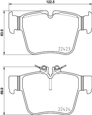 Колодки тормозные дисковые задние BREMBO P50133