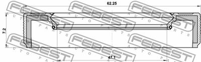 Сальник привода FEBEST 95LBY49620709X