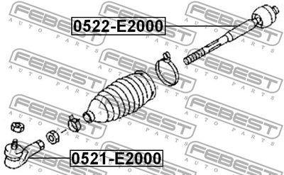 Тяга рулевая FEBEST 0522E2000