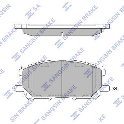 Колодки тормозные передние SANGSIN SP1456
