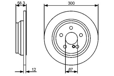 Диск тормозной задний BOSCH 0986479414