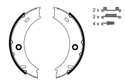 Колодки тормозные барабанные BOSCH 0986487611
