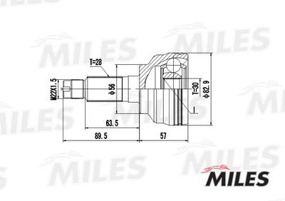 ШРУС наружный Miles GA20228