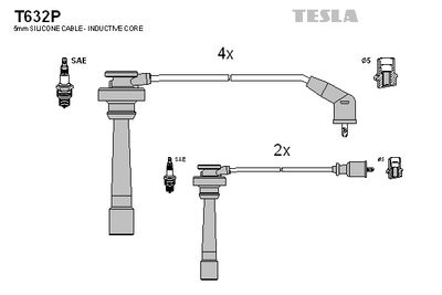 Комплект проводов высоковольтных TESLA T632P