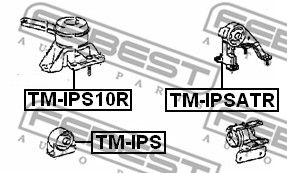 Подушка двигателя передняя FEBEST TMIPS