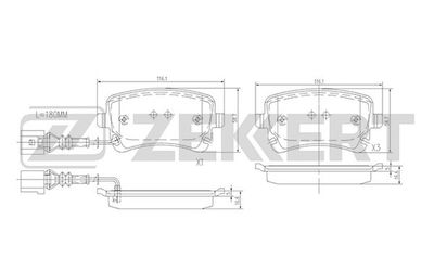Колодки тормозные задние Zekkert BS1179