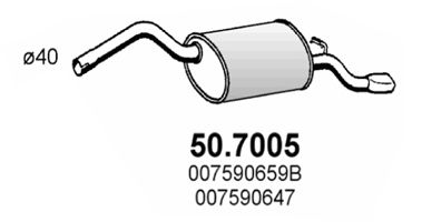 Глушитель задняя часть ASSO 507005