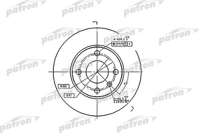 Диск тормозной задний PATRON PBD4050