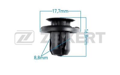 Клипса крепежная Zekkert BE2113