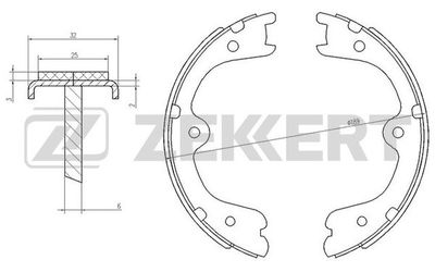 Колодки тормозные барабанные задние Zekkert BK4047