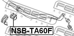 Втулка стабилизатора переднего FEBEST NSBTA60F