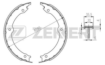 Колодки тормозные барабанные задние Zekkert BK4181