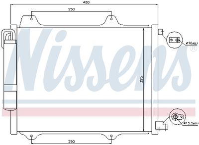Радиатор кондиционера NISSENS 94754