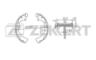 Колодки тормозные задние барабанные Zekkert BK4170