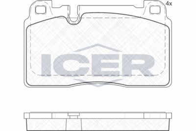 Колодки тормозные ICER 182112