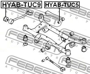 Сайлентблок задней продольной тяги FEBEST HYABTUC9