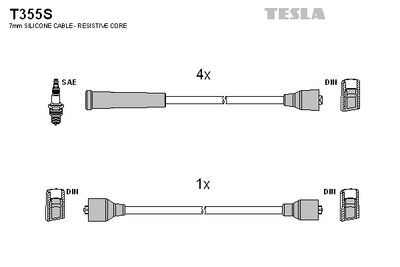 Провода зажигания TESLA T355S
