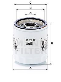 Фильтр масляный MANN-FILTER W7030