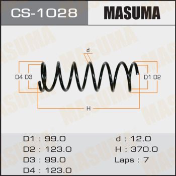 Пружина задняя Masuma CS1028