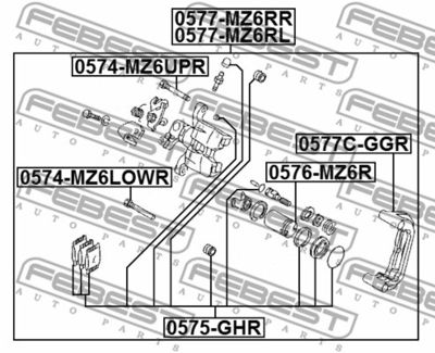 Ремкомплект тормозного суппорта, поршень MasterKit 77A1212