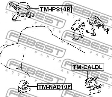 Подушка двигателя передняя FEBEST TMNAD10F