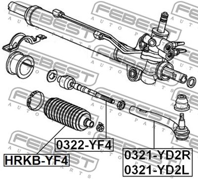 Тяга рулевая FEBEST 0322YF4