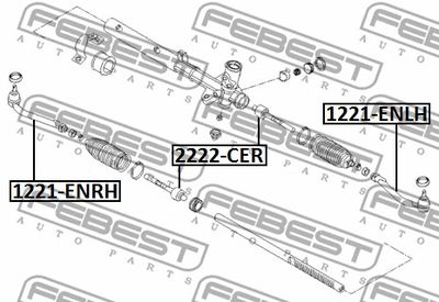 Тяга рулевая FEBEST 2222CER