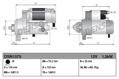 Стартер DENSO DSN1375