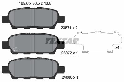 Колодки тормозные дисковые TEXTAR 2387101