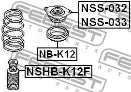 Пыльник амортизатора переднего FEBEST NSHBK12F