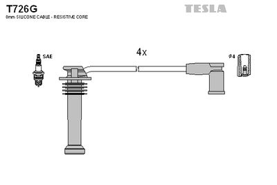 Провод высоковольтный TESLA T726G