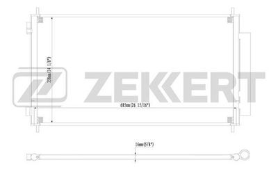 Радиатор кондиционера Zekkert MK3014