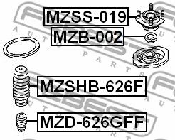 Подшипник передней опоры амортизатора FEBEST MZB002