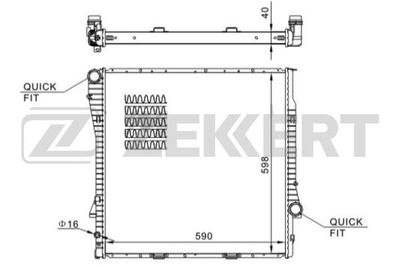 Радиатор охлаждения двигателя Zekkert MK1561