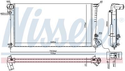 Радиатор системы охлаждения NISSENS 61315