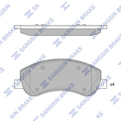 Колодки тормозные передние SANGSIN SP1675A