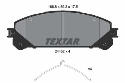 Колодки тормозные передние TEXTAR 2445201