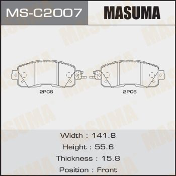 Колодки тормозные Masuma MSC2007