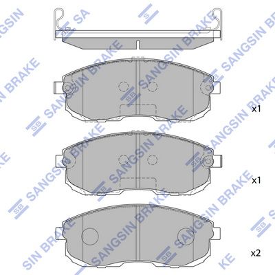 Колодки тормозные дисковые SANGSIN SP1183