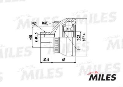 ШРУС наружный Miles GA20038