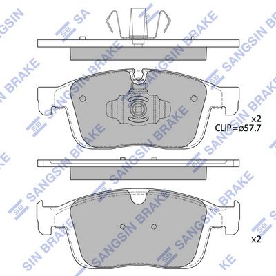 Колодки тормозные дисковые SANGSIN SP4025